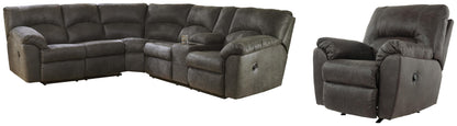Tambo 2-Piece Sectional with Recliner - 27801U1 - product view or room setting; complete kit and included component views (supplier image 1)