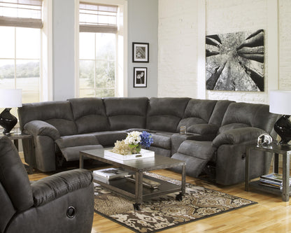 Tambo 2-Piece Sectional with Recliner - 27801U1 - product view or room setting; complete kit and included component views (supplier image 2)