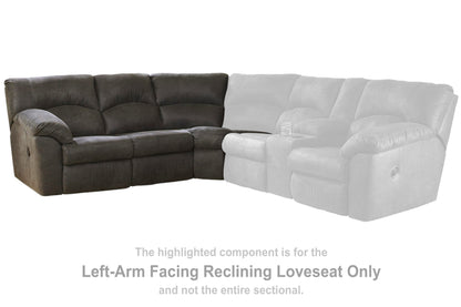 Tambo 2-Piece Sectional with Recliner - 27801U1 - product view or room setting; complete kit and included component views (supplier image 19)