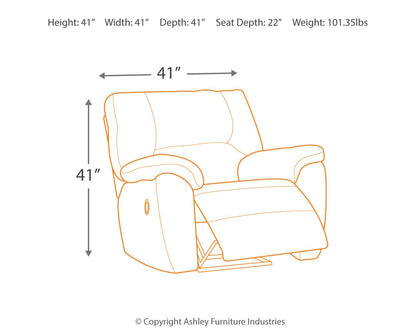 Tambo Recliner - 2780125 - approximate manufacturer dimensions (supplier image 11)