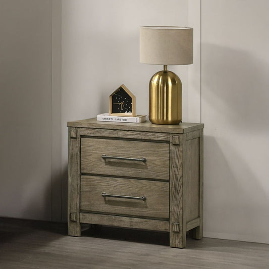 Colton - Nightstand - Antique White Oak