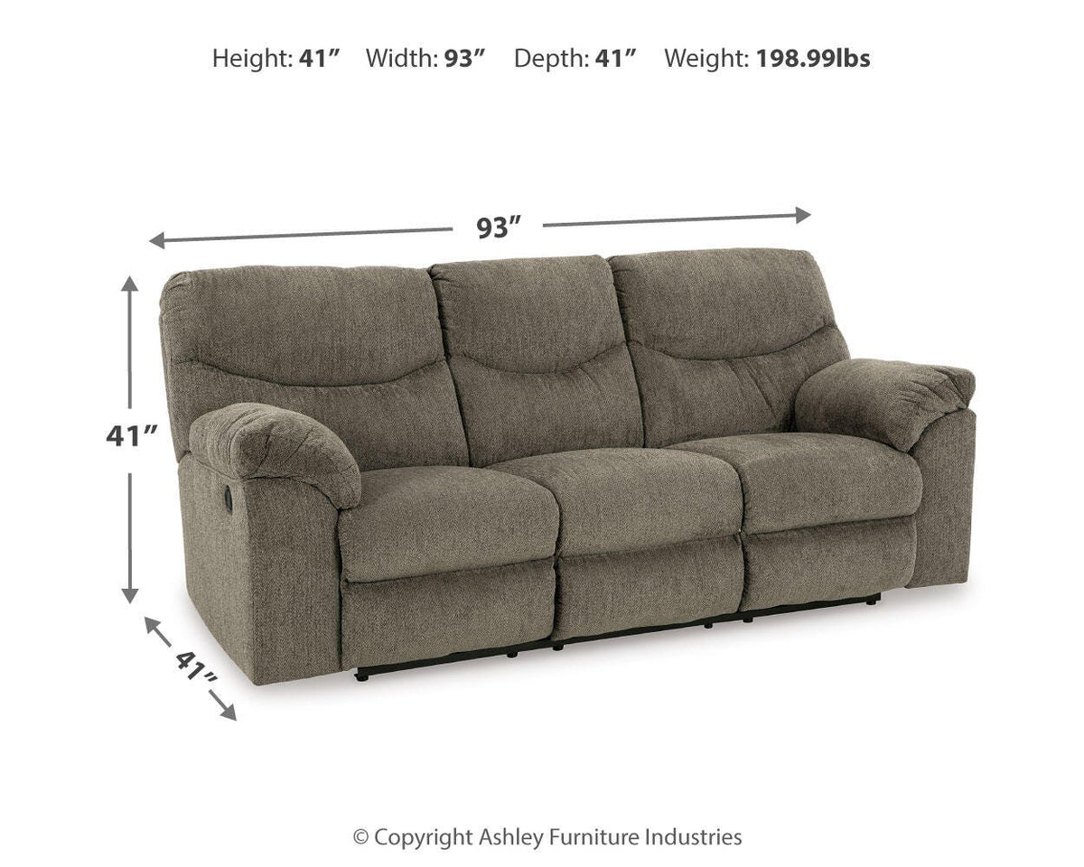 Alphons Reclining Sofa - 2820188 - approximate manufacturer dimensions (supplier image 18)