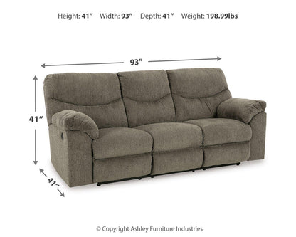 Alphons Living Room Sets - 28201U1, 28201U2, 28201U3 - approximate manufacturer dimensions (supplier image 40)
