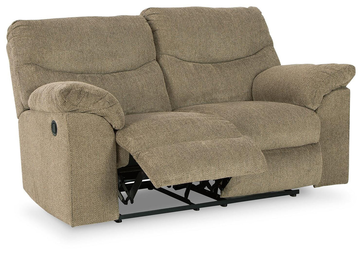 Alphons Reclining Loveseat - 2820286 - product view or room setting; only loveseat included (supplier image 3)