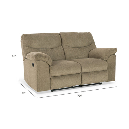 Alphons Reclining Loveseat - 2820286 - approximate manufacturer dimensions (supplier image 9)