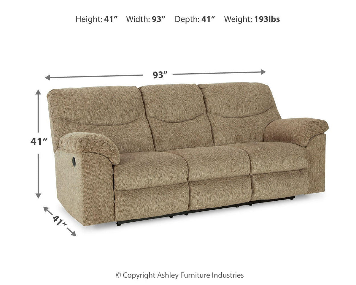 Alphons Living Room Sets - 28202U1, 28202U2 - approximate manufacturer dimensions (supplier image 21)