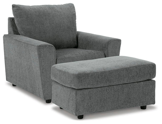Stairatt Chair and Ottoman - 28502U2 - product view or room setting; complete kit and included component views (supplier image 2)