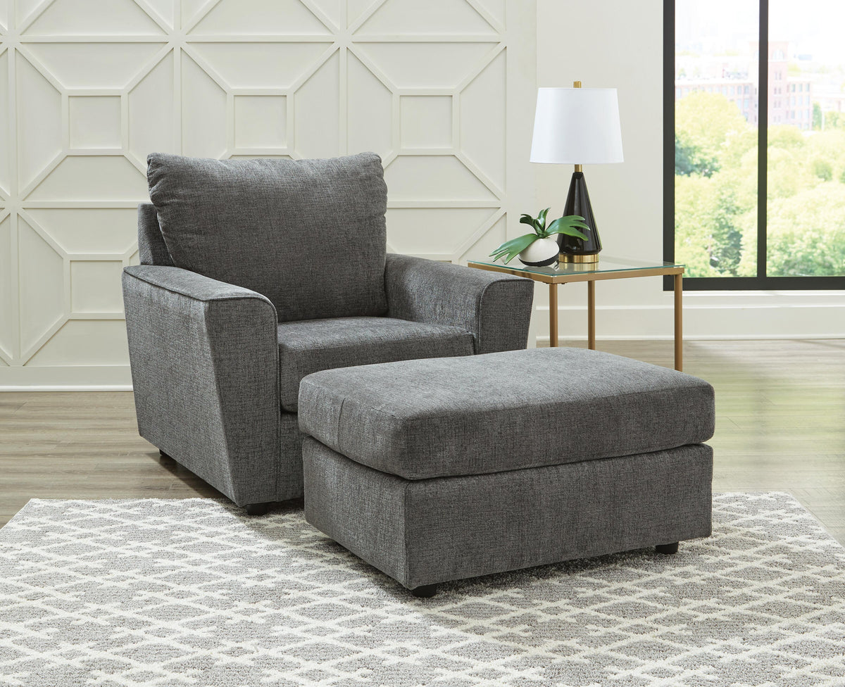 Stairatt Chair and Ottoman - 28502U2 - product view or room setting; complete kit and included component views (supplier image 1)