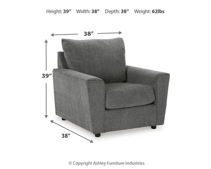 Stairatt Chair and Ottoman - 28502U2 - approximate manufacturer dimensions (supplier image 16)
