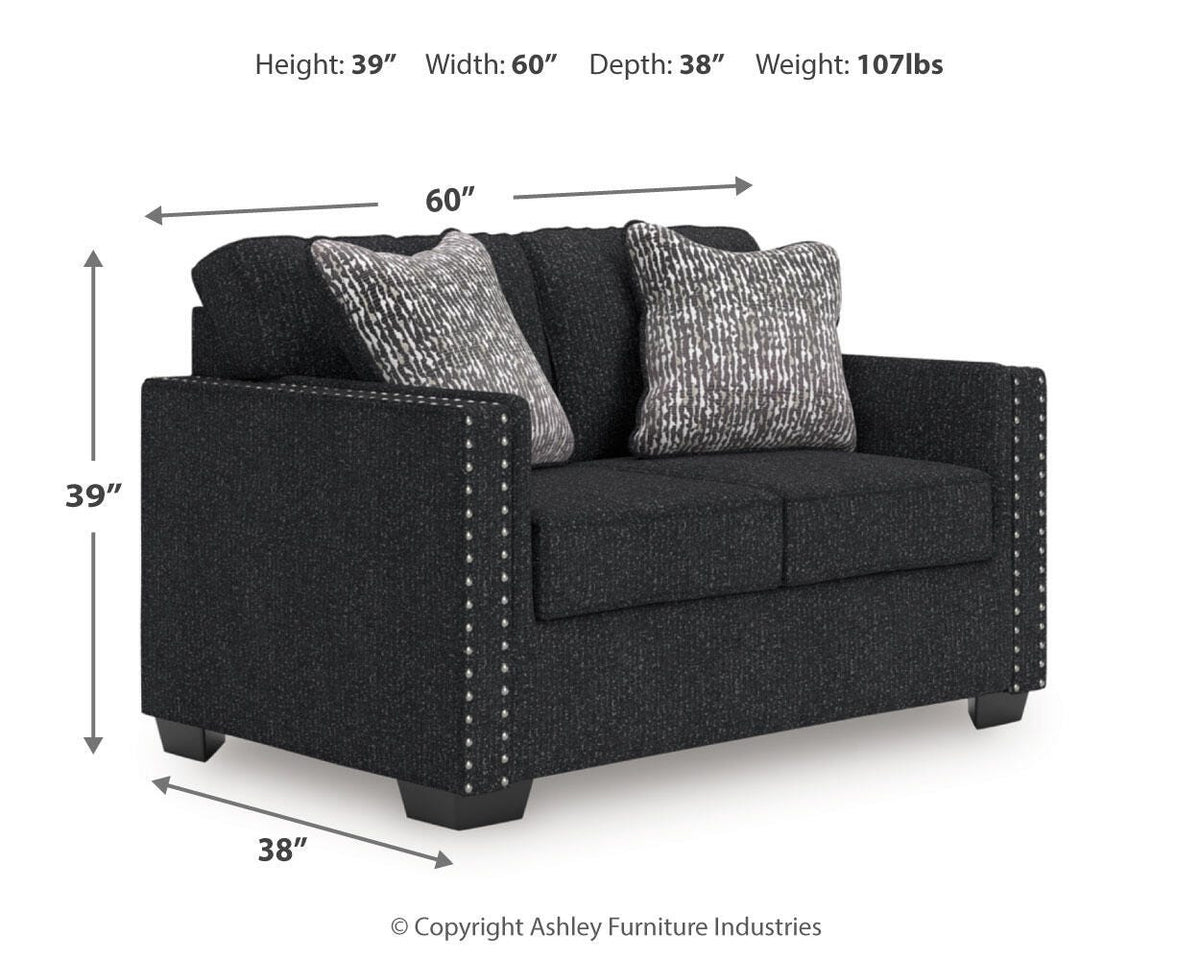 Jasmine Peaks Loveseat - 2890435 - approximate manufacturer dimensions (supplier image 9)