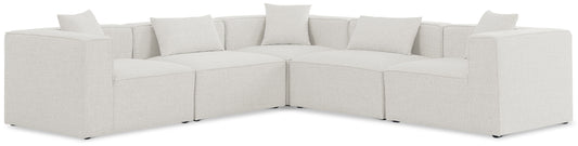 Cube - Linen 5 Piece Modular Corner Sectional