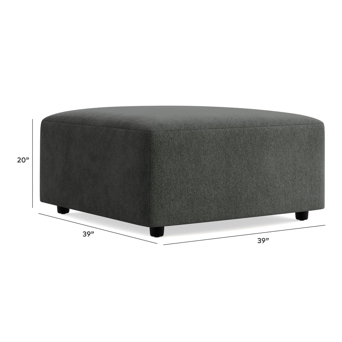 Edenfield Oversized Accent Ottoman - 2900308 - approximate manufacturer dimensions (supplier image 14)