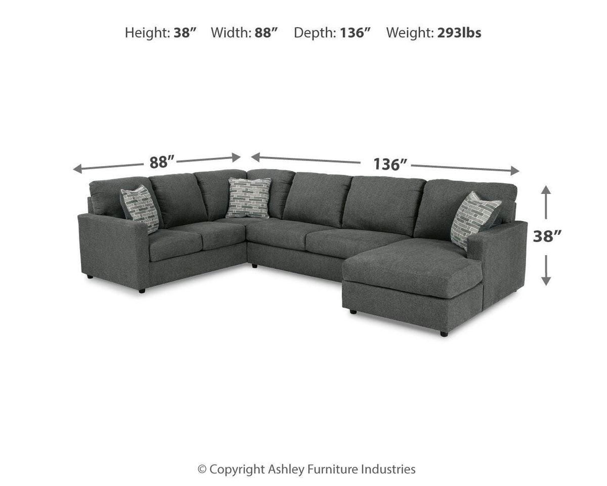 Edenfield Sectional - 29003S2 - approximate manufacturer dimensions (supplier image 33)