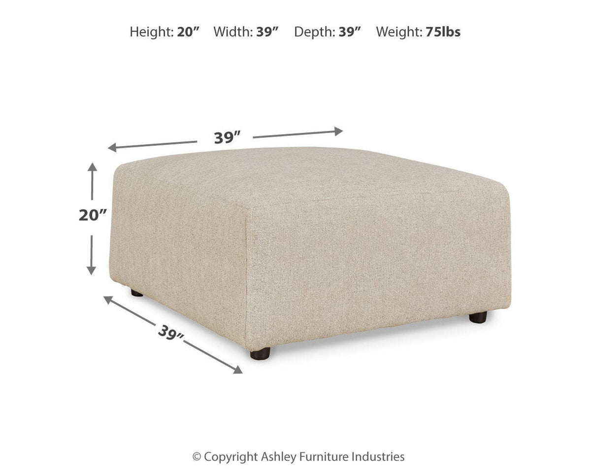 Edenfield Oversized Accent Ottoman - 2900408 - approximate manufacturer dimensions (supplier image 5)