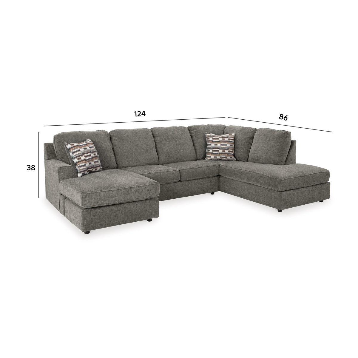 O'Phannon Sectional - 29402S1 - approximate manufacturer dimensions (supplier image 18)