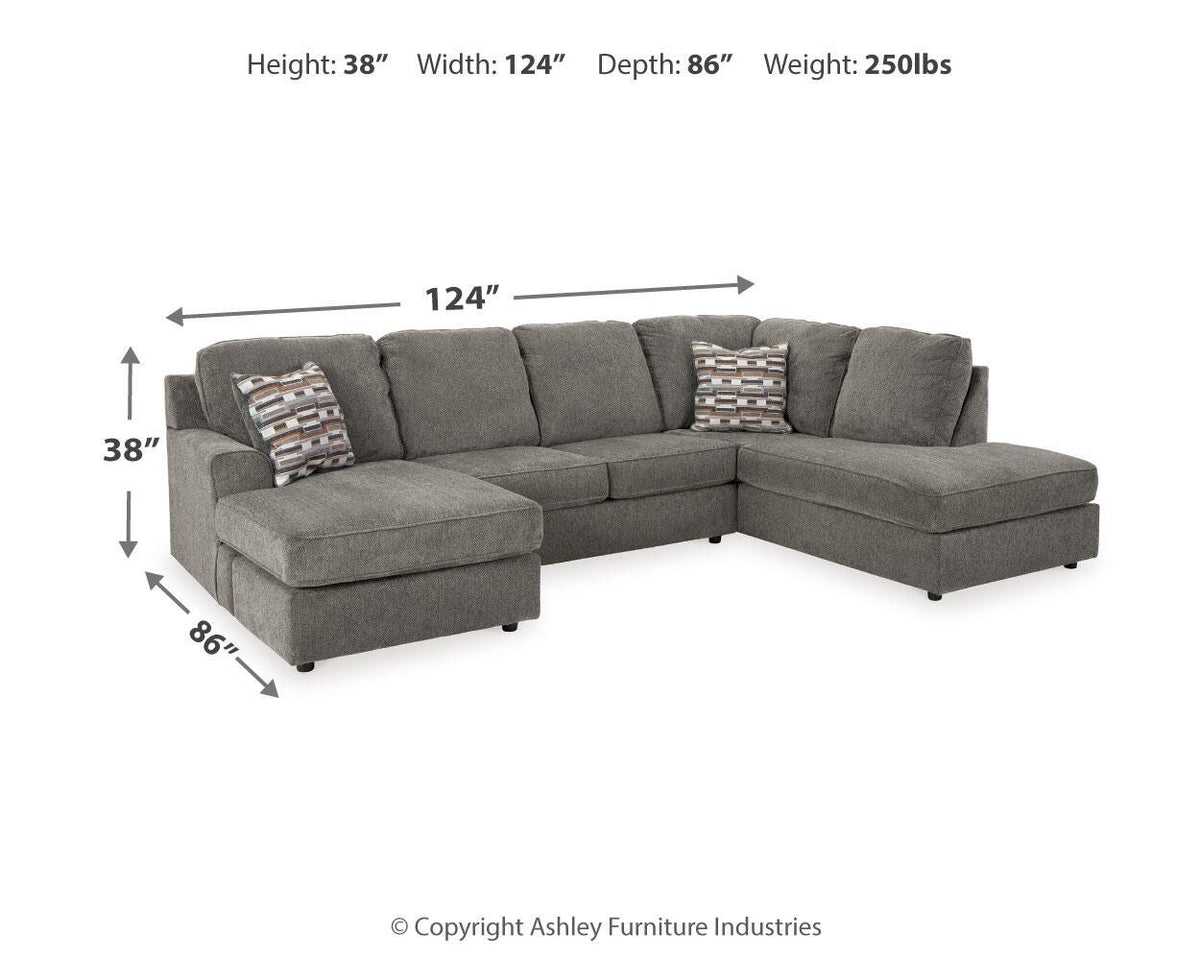 O'Phannon Sectional - 29402S1 - approximate manufacturer dimensions (supplier image 17)