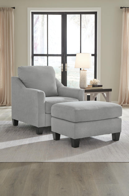 Adlai Chair and Ottoman - 30103U1 - product view or room setting; complete kit and included component views (supplier image 2)