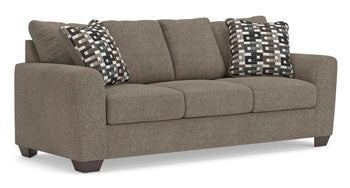 Triston-Peaks sofa and loveseat set, Suede, 3020438: original manufacturer image; only listed sofa and loveseat included. Castillo Furniture, Philadelphia.