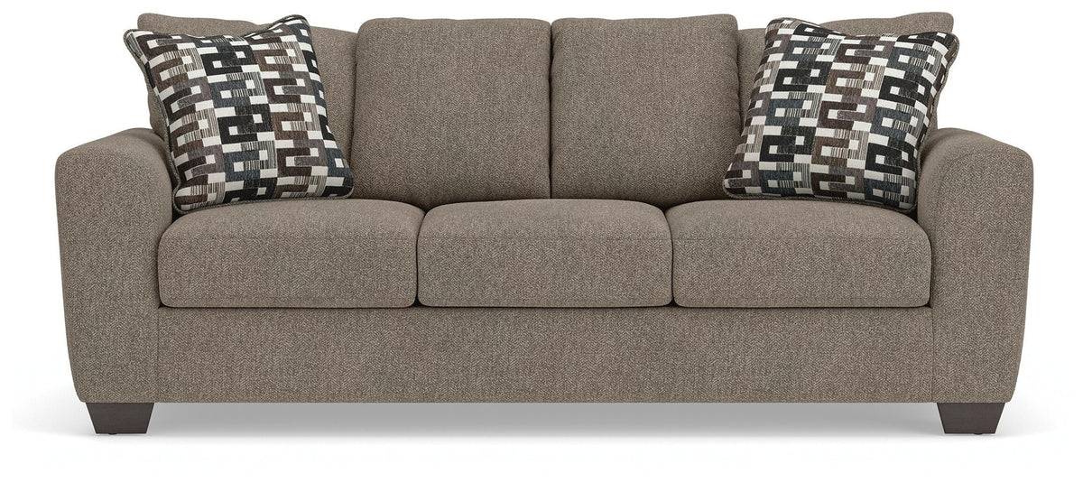 Triston-Peaks sofa and loveseat set, Suede, 3020438: original manufacturer image; only listed sofa and loveseat included. Castillo Furniture, Philadelphia.
