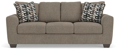 Triston-Peaks sofa and loveseat set, Suede, 3020438: original manufacturer image; only listed sofa and loveseat included. Castillo Furniture, Philadelphia.