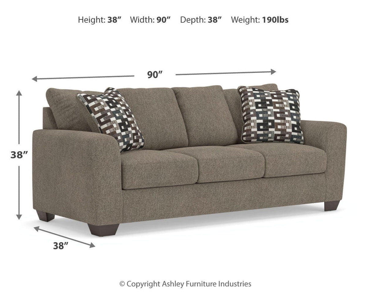 Triston-Peaks Queen Sofa Sleeper - 3020439 - approximate manufacturer dimensions (supplier image 10)