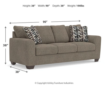 Triston-Peaks Queen Sofa Sleeper - 3020439 - approximate manufacturer dimensions (supplier image 10)
