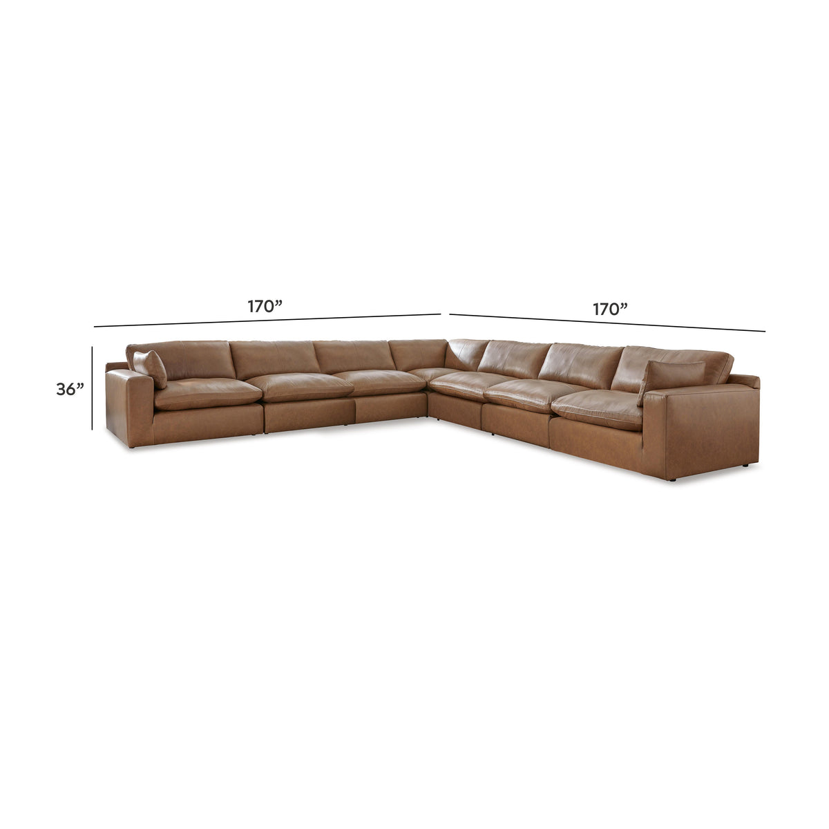 Emilia Sectional - 30901S6 - approximate manufacturer dimensions (supplier image 3)