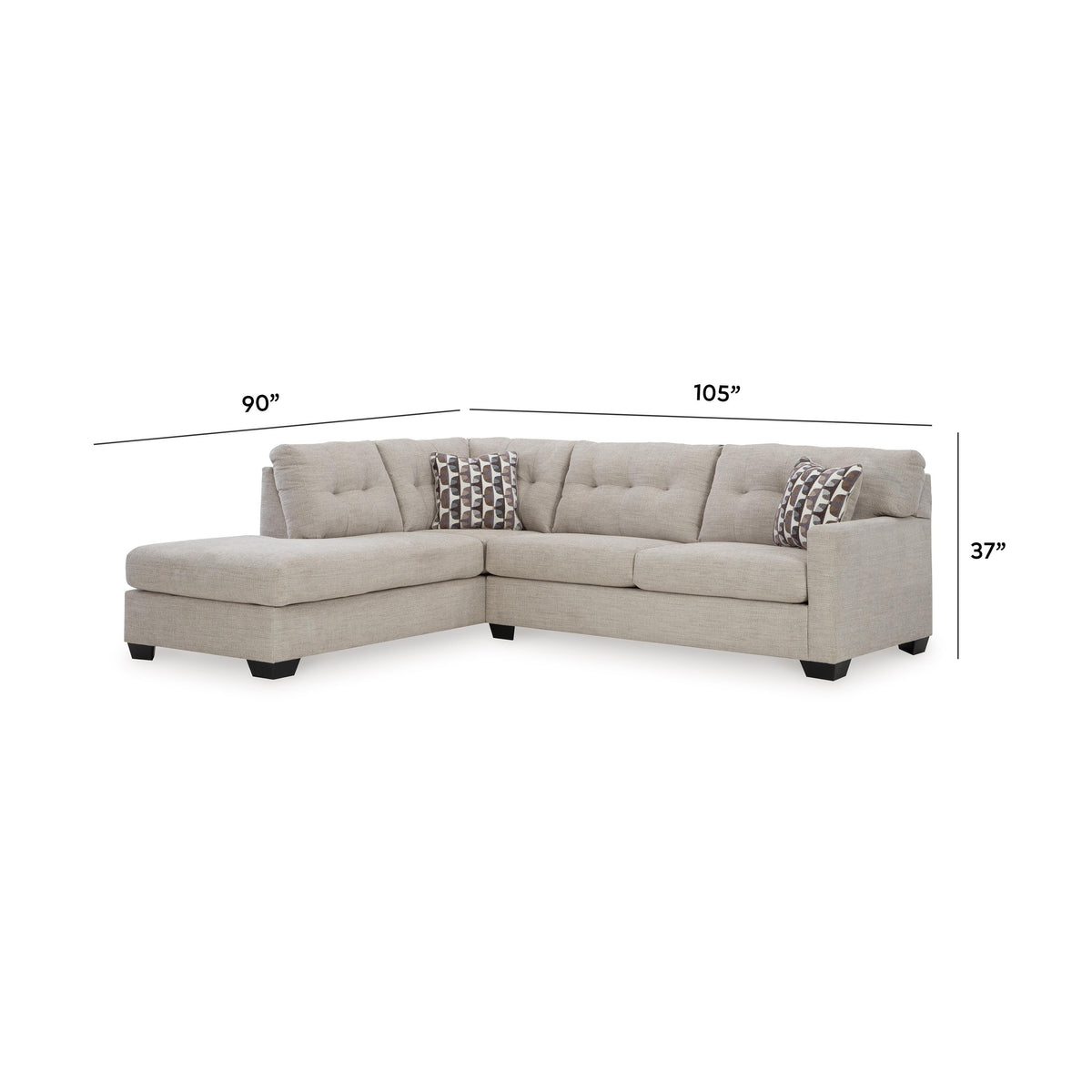 Mahoney Sectional - 31004S3 - approximate manufacturer dimensions (supplier image 50)