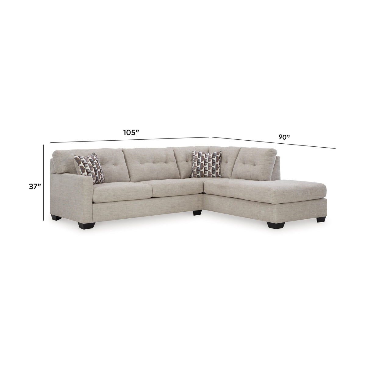 Mahoney Sectional - 31004S2 - approximate manufacturer dimensions (supplier image 29)