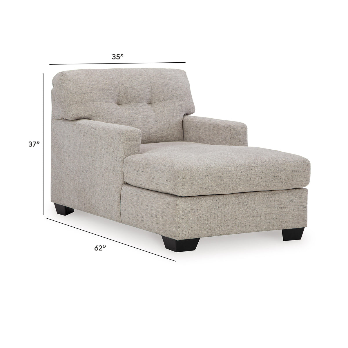 Mahoney Chaise - 3100415 - approximate manufacturer dimensions (supplier image 14)