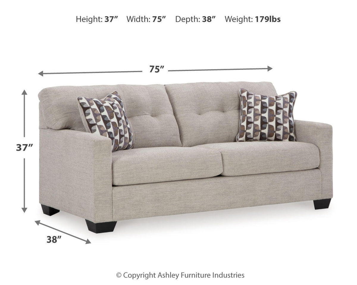 Mahoney Full Sofa Sleeper - 3100436 - approximate manufacturer dimensions (supplier image 15)