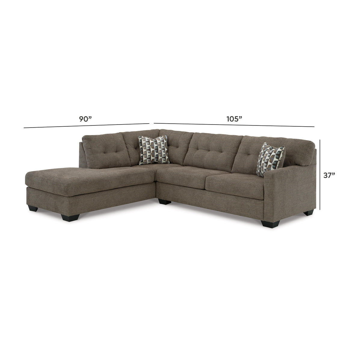 Mahoney Sectional - 31005S1 - approximate manufacturer dimensions (supplier image 45)