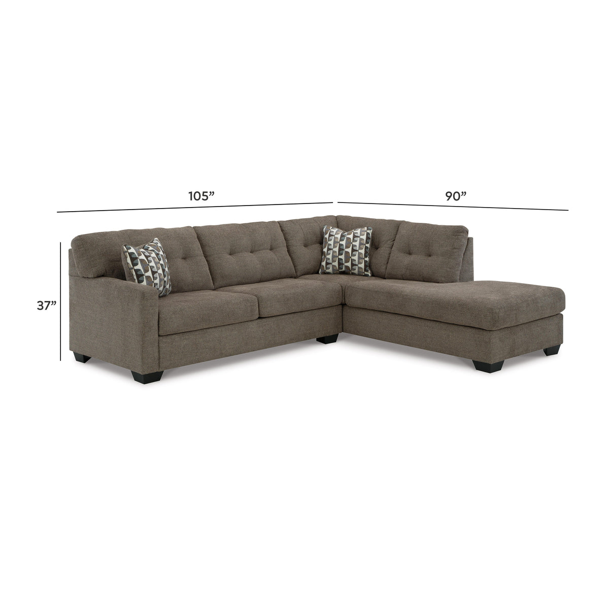 Mahoney Sectional - 31005S2 - approximate manufacturer dimensions (supplier image 15)