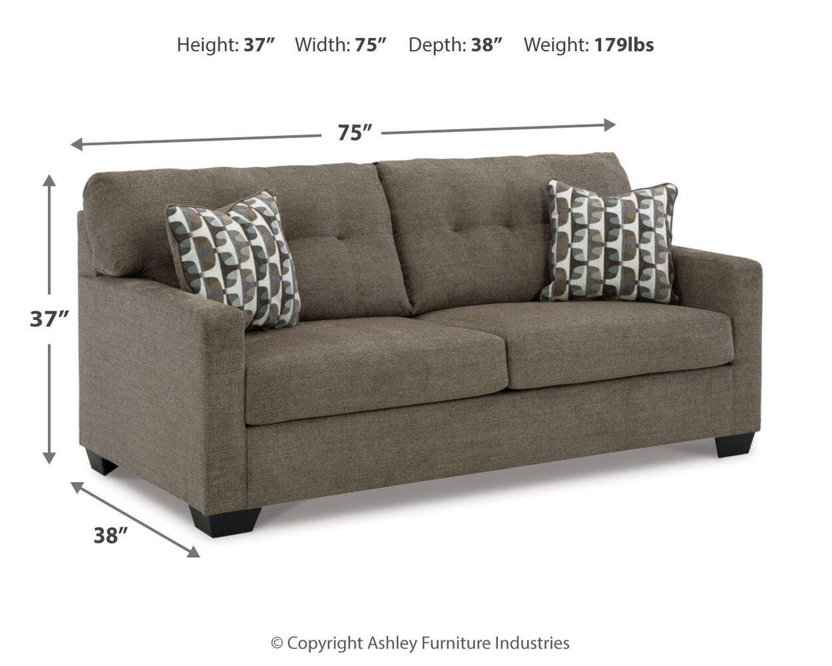 Mahoney Full Sofa Sleeper - 3100536 - approximate manufacturer dimensions (supplier image 8)