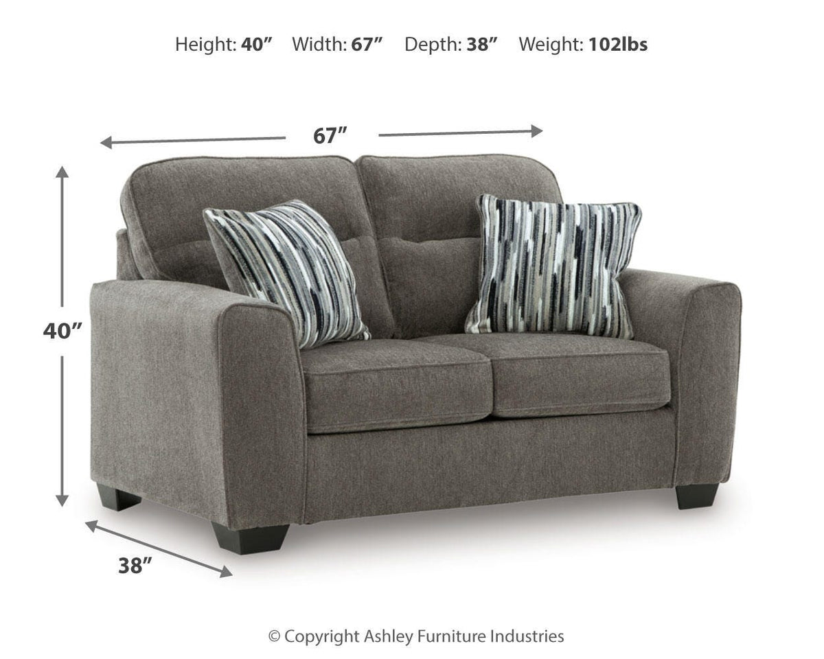 Olten Loveseat - 3130535 - approximate manufacturer dimensions (supplier image 6)