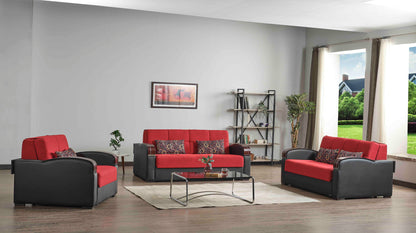 Ottomanson Sleep Plus - Upholstered Convertible Loveseat With Storage