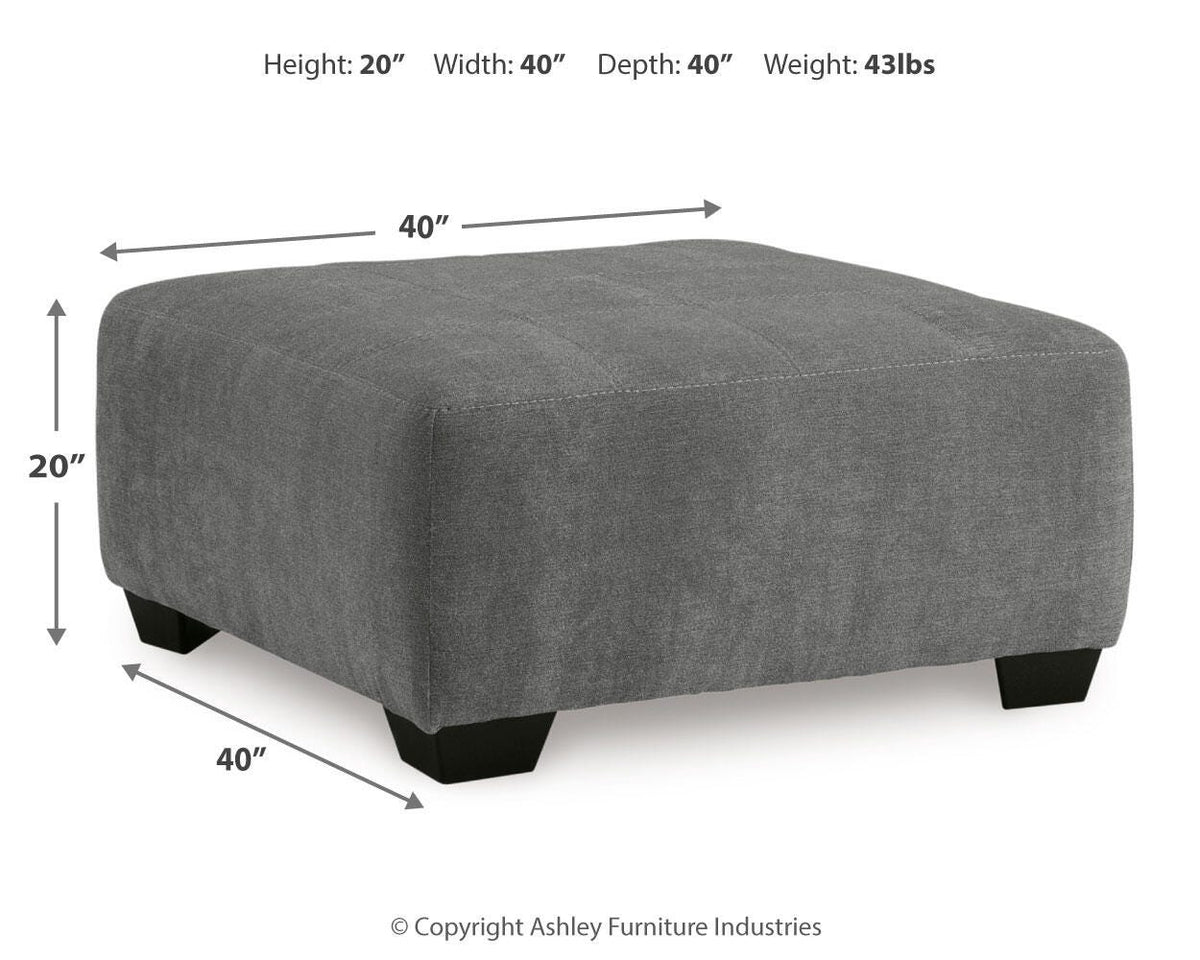 Birkdale Court Oversized Accent Ottoman - 3240208 - approximate manufacturer dimensions (supplier image 5)