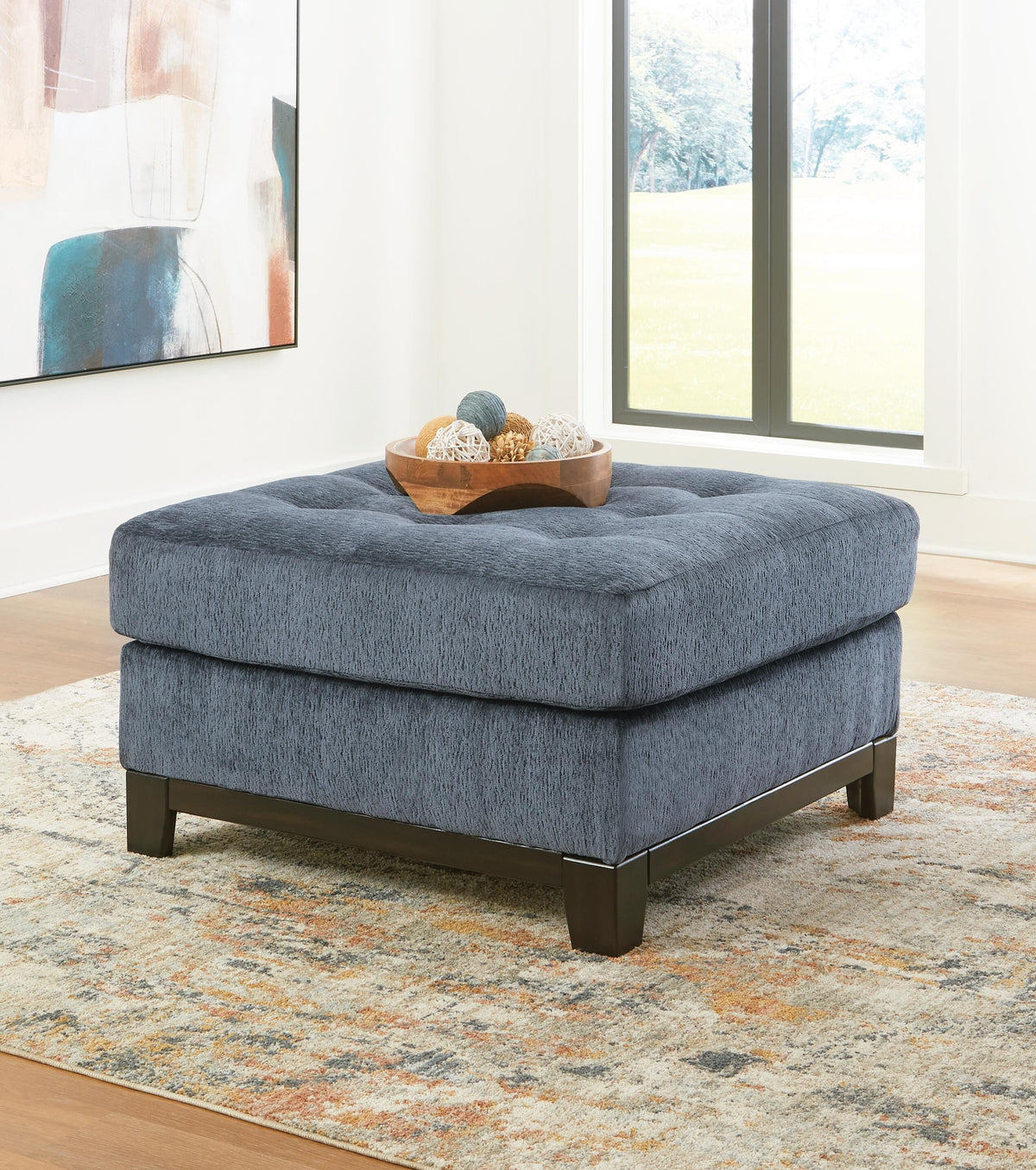 Maxon Place Oversized Accent Ottoman - 3300308 - product view or room setting; only ottoman included (supplier image 8)