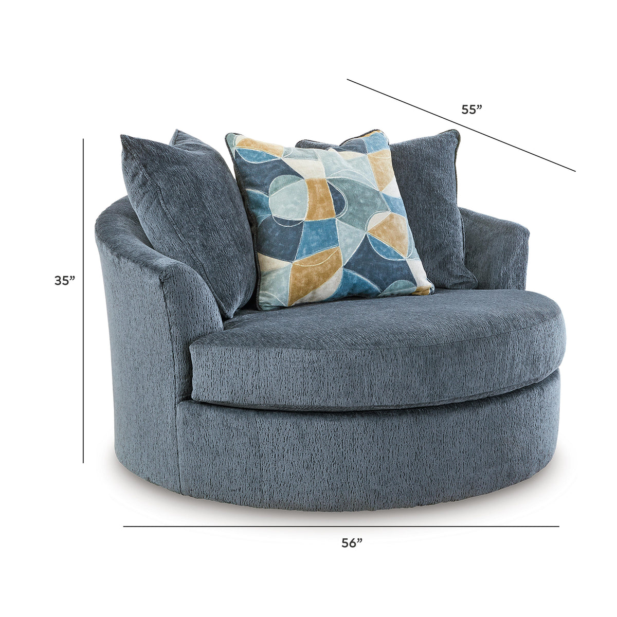 Maxon Place Oversized Chair and Ottoman - 33003U1 - approximate manufacturer dimensions (supplier image 11)