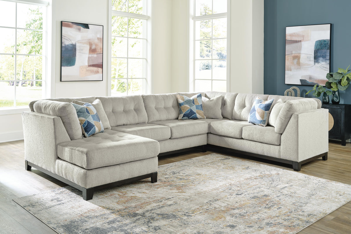 Maxon Place Sectional - 33004S1 - product view or room setting; complete kit and included component views (supplier image 46)
