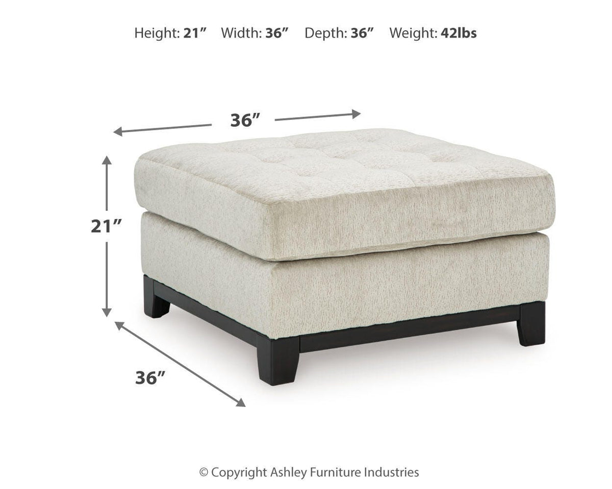 Maxon Place Oversized Accent Ottoman - 3300408 - approximate manufacturer dimensions (supplier image 6)