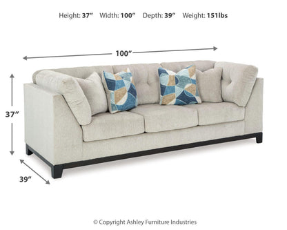 Maxon Place Sectional - 33004S2, 33004S1 - approximate manufacturer dimensions (supplier image 21)