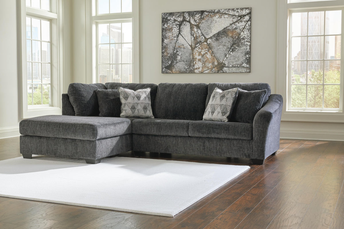 Biddeford 2-Piece Sectional and Oversized Swivel Accent Chair - 35504U2 - product view or room setting; complete kit and included component views (supplier image 12)