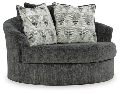 Biddeford Oversized Swivel Accent Chair - 3550421 - product view or room setting; only chair included (supplier image 1)