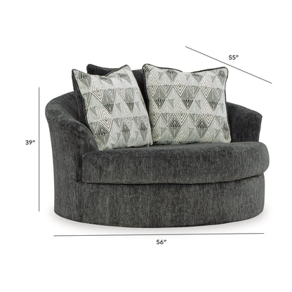 Biddeford 2-Piece Sectional and Oversized Swivel Accent Chair - 35504U2 - approximate manufacturer dimensions (supplier image 15)
