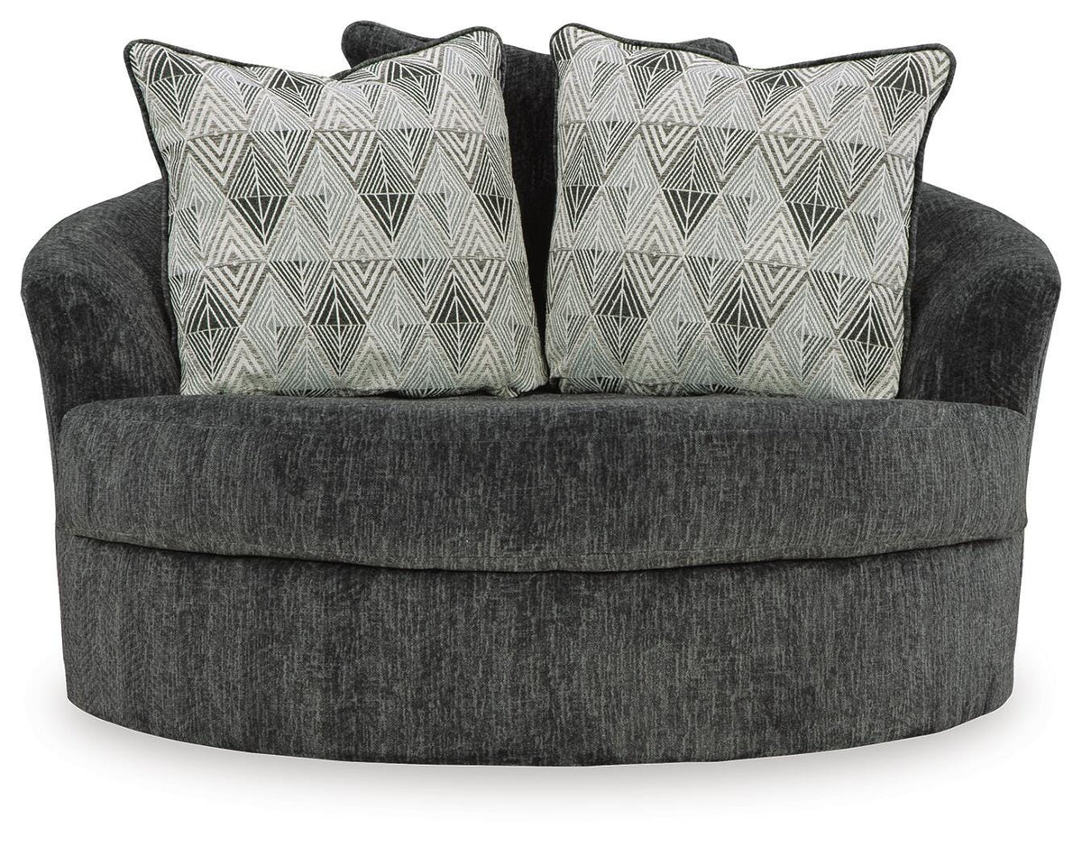 Biddeford Oversized Swivel Accent Chair - 3550421 - product view or room setting; only chair included (supplier image 3)