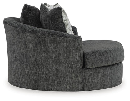 Biddeford Oversized Swivel Chair and Ottoman - 35504U1 - product view or room setting; complete kit and included component views (supplier image 8)