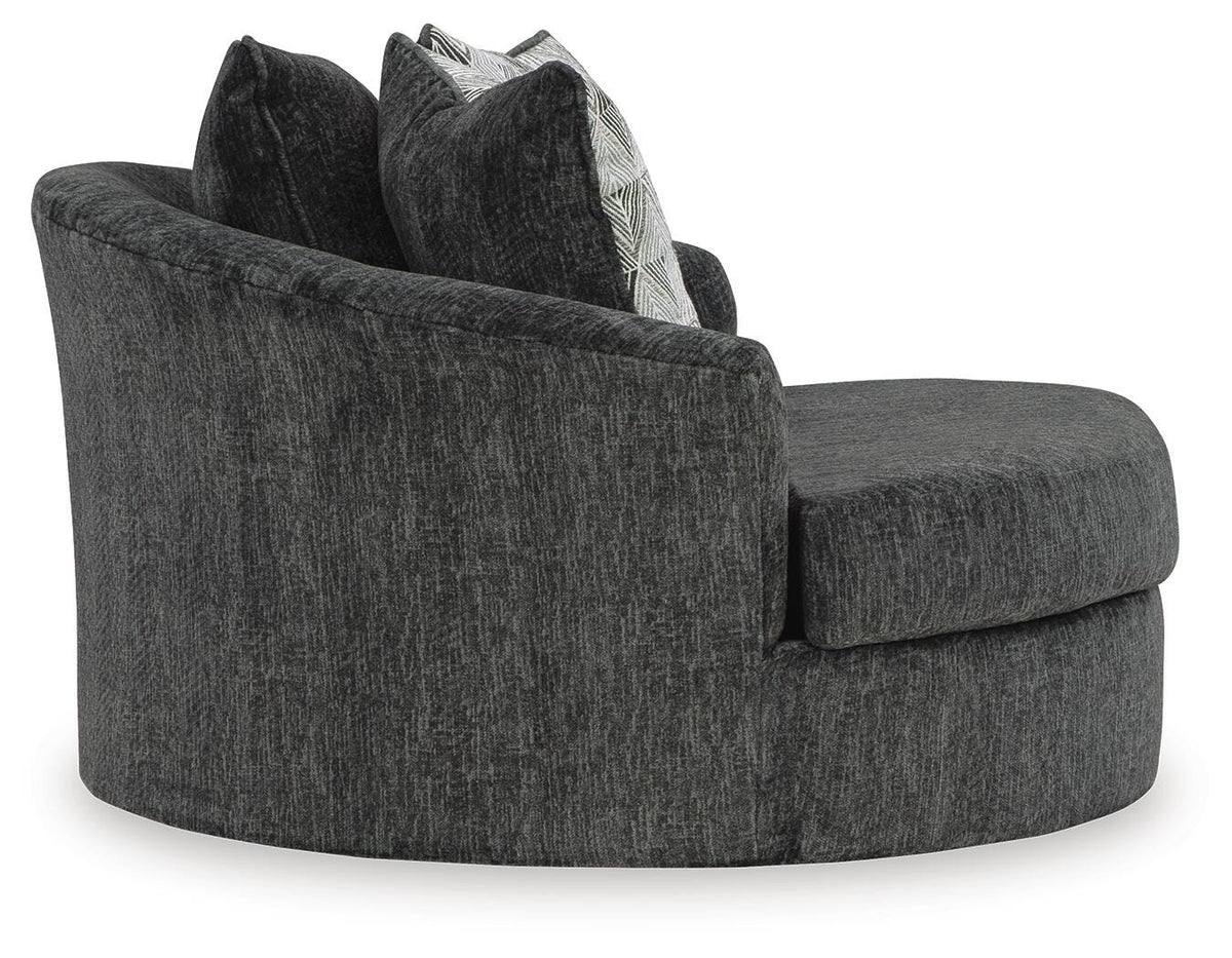Biddeford 2-Piece Sectional and Oversized Swivel Accent Chair - 35504U2 - product view or room setting; complete kit and included component views (supplier image 5)