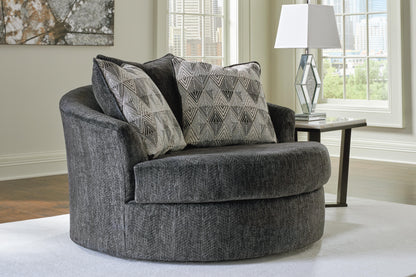 Biddeford Oversized Swivel Accent Chair - 3550421 - product view or room setting; only chair included (supplier image 2)