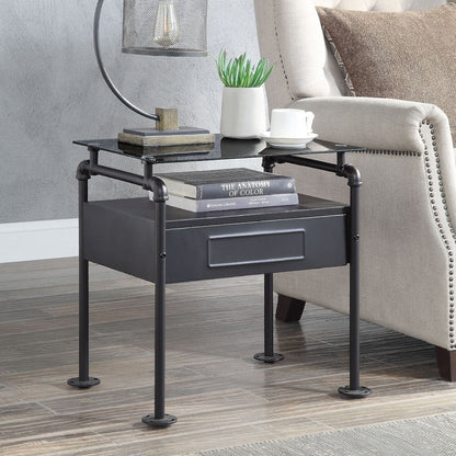 Nicipolis - Bedroom Set - Glass & Sandy Gray